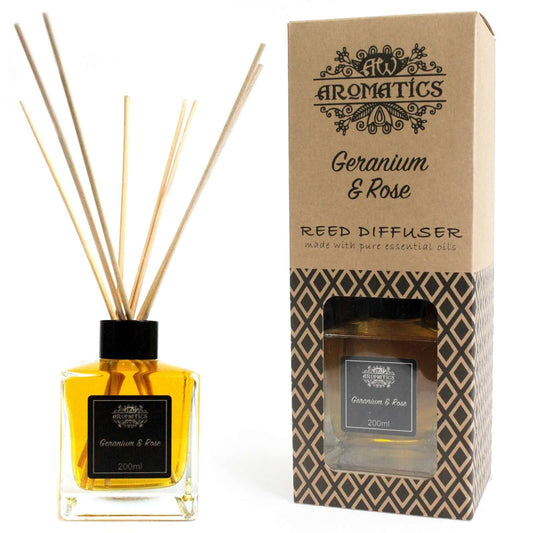 200ml Geranium & Rose Essential Oil Reed Diffuser