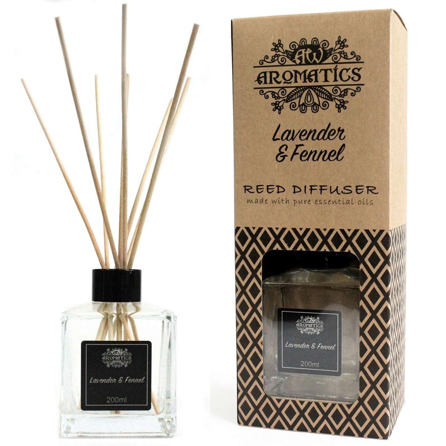 200ml Lavender & Fennel Essential Oil Reed Diffuser