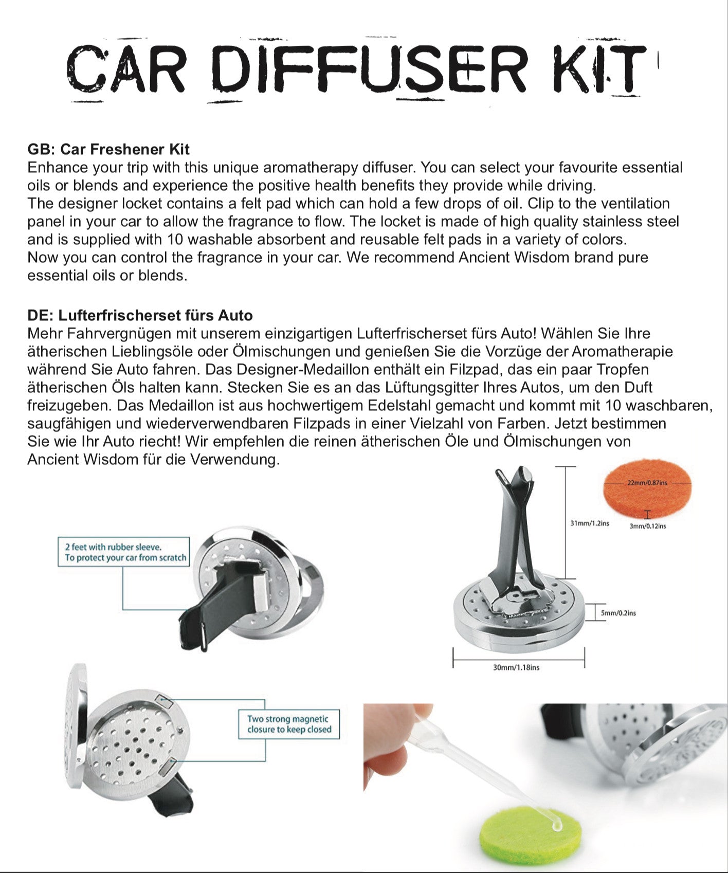 Tree of Life - Car Diffuser Kit