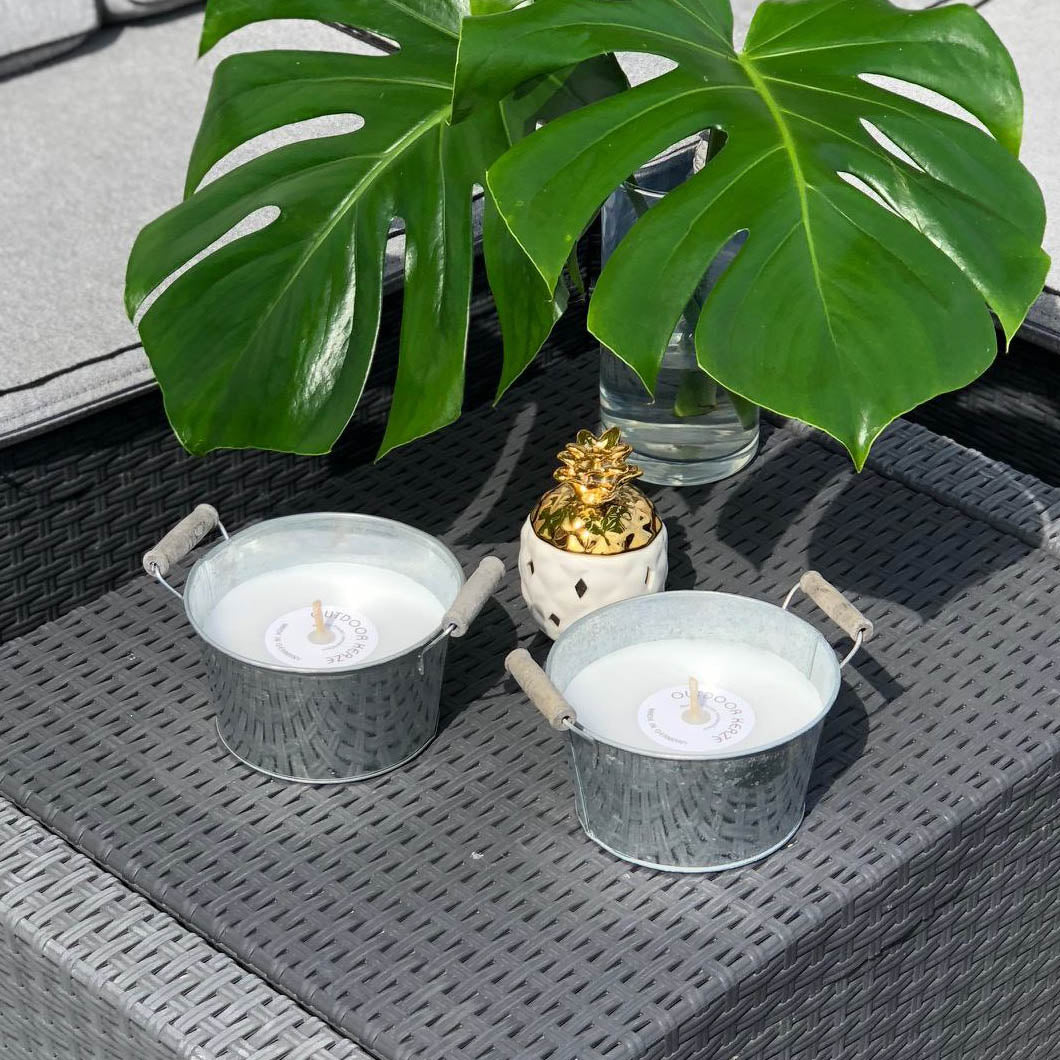 Citronella Zinc Bowl Outdoor Candle- 30hrs