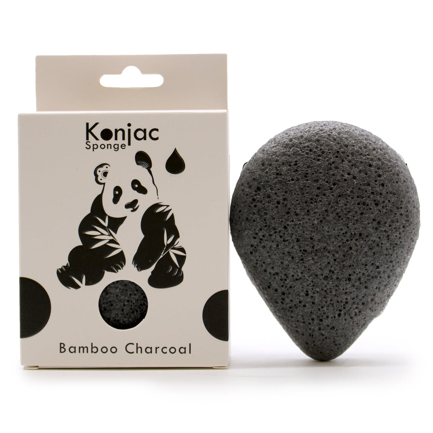 Bamboo Charcoal - Anti-bacterial - Teardrop Konjac Sponge