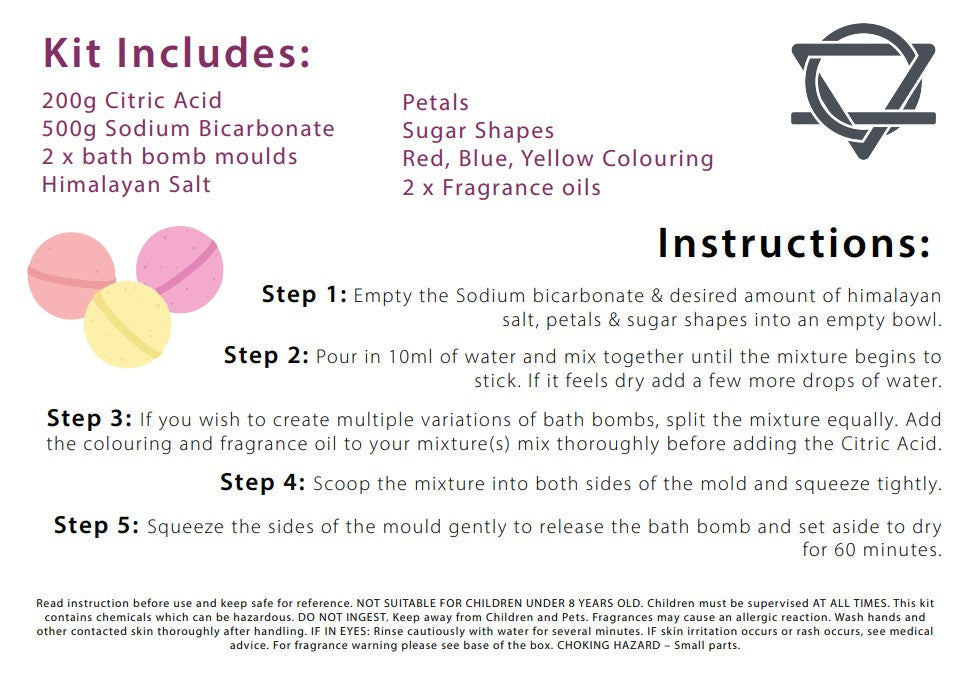 Bath Bomb Kit - Five for Her & Five for Him