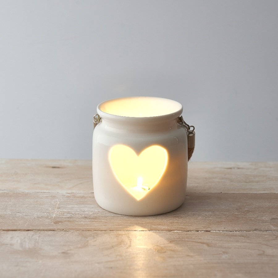 Heart Porcelain Tea Light Holder