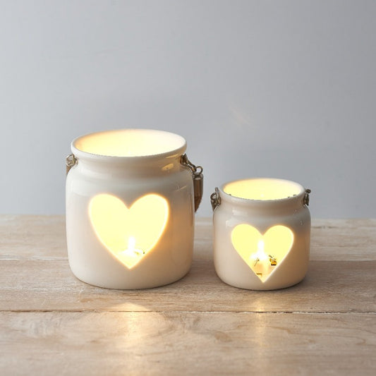 Heart Porcelain Tea Light Holder