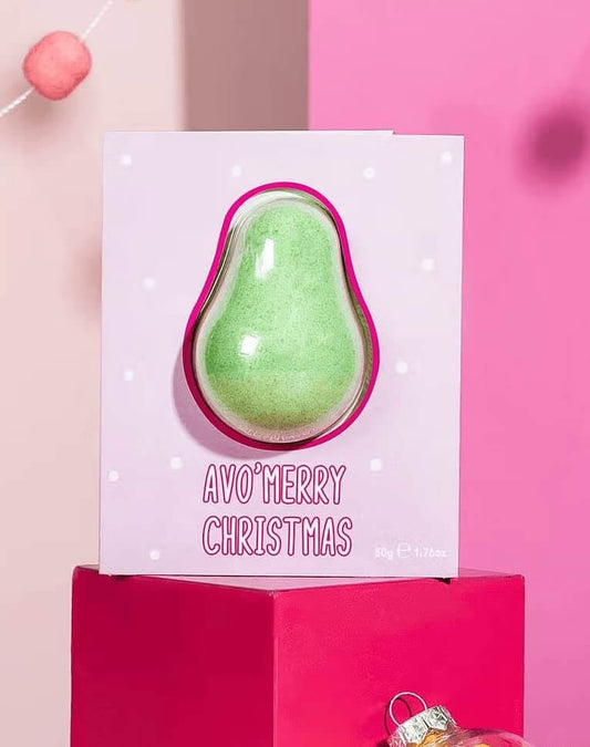 Avocado & Kiwi Bath Bomb Christmas Card