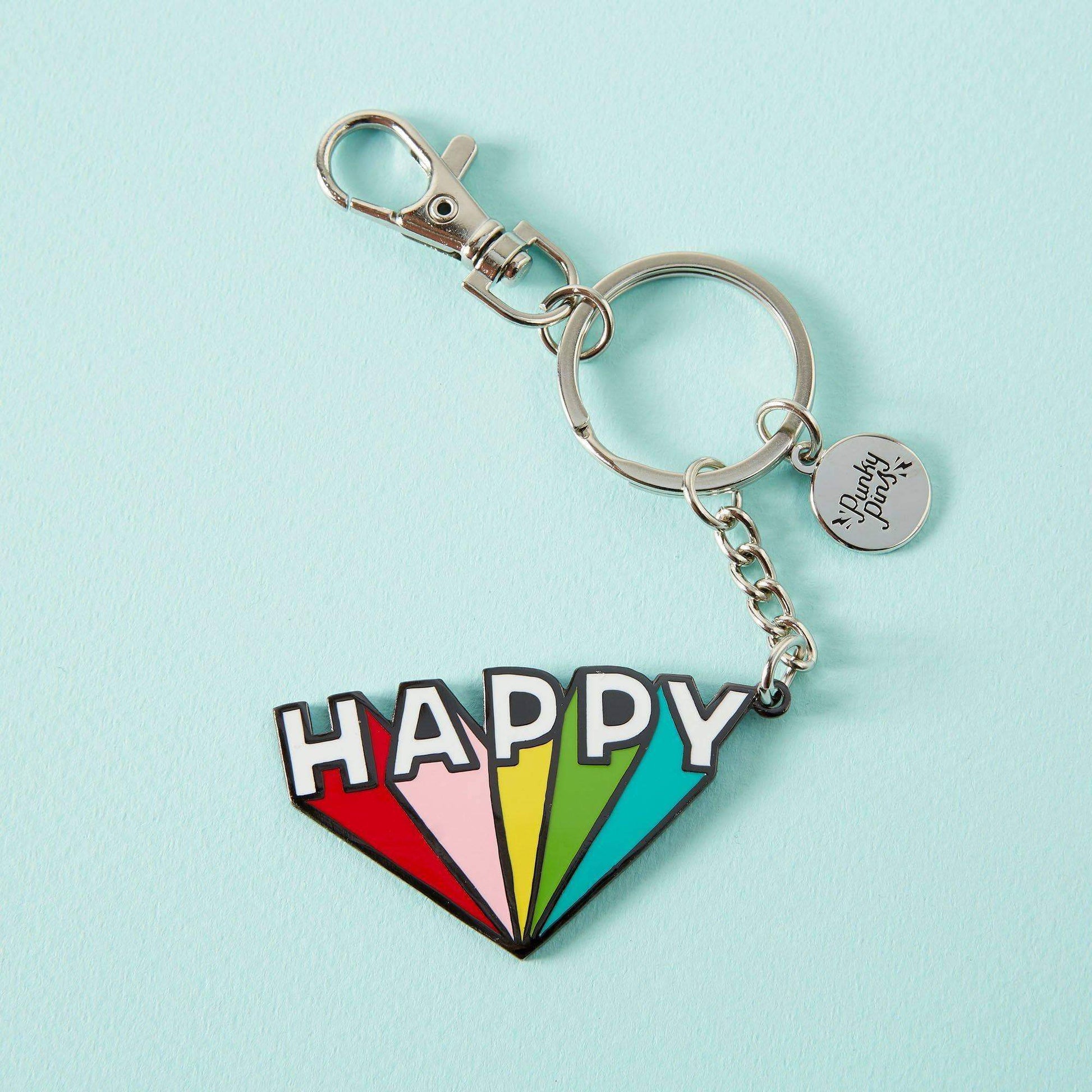 Happy Enamel Keyring Accessory