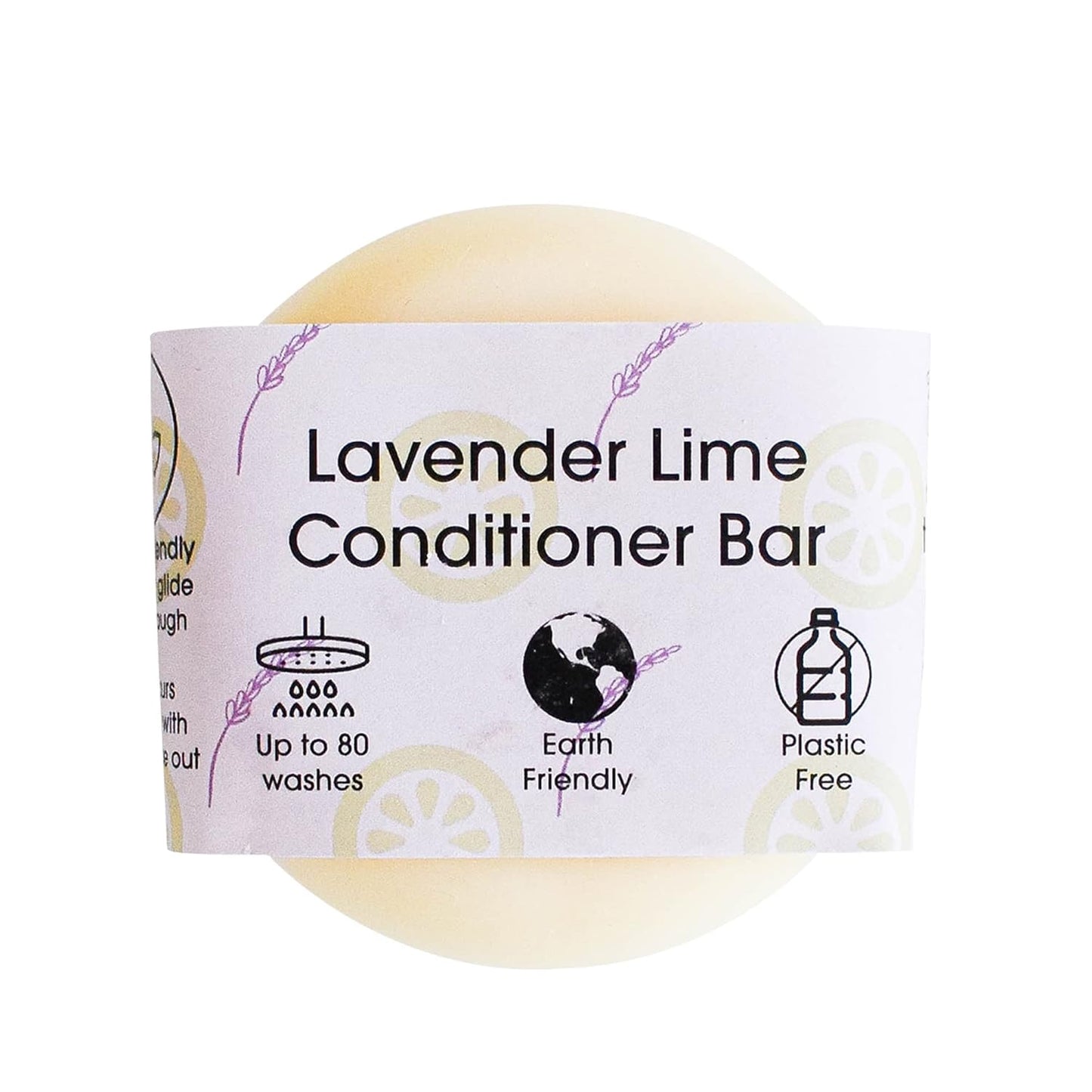 Lavender Lime Hair Conditioner Bar, Natural Hair Care Bar for Frizzy Hair, Vegan Hair Bars, Plastic-Free, No Chemicals & Preservatives, Up to 80 Washes, 60g - The Natural Spa