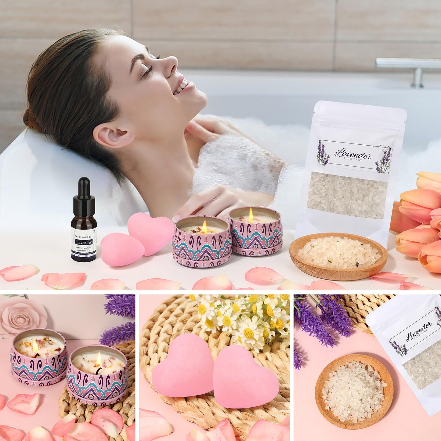 Birthday Pamper Gifts for Women Best Friends, Unique Hampers Self Care Package Spa Set for Mum, Sisters, Female Presents Basket Ladies Birthday Box Gift Ideas