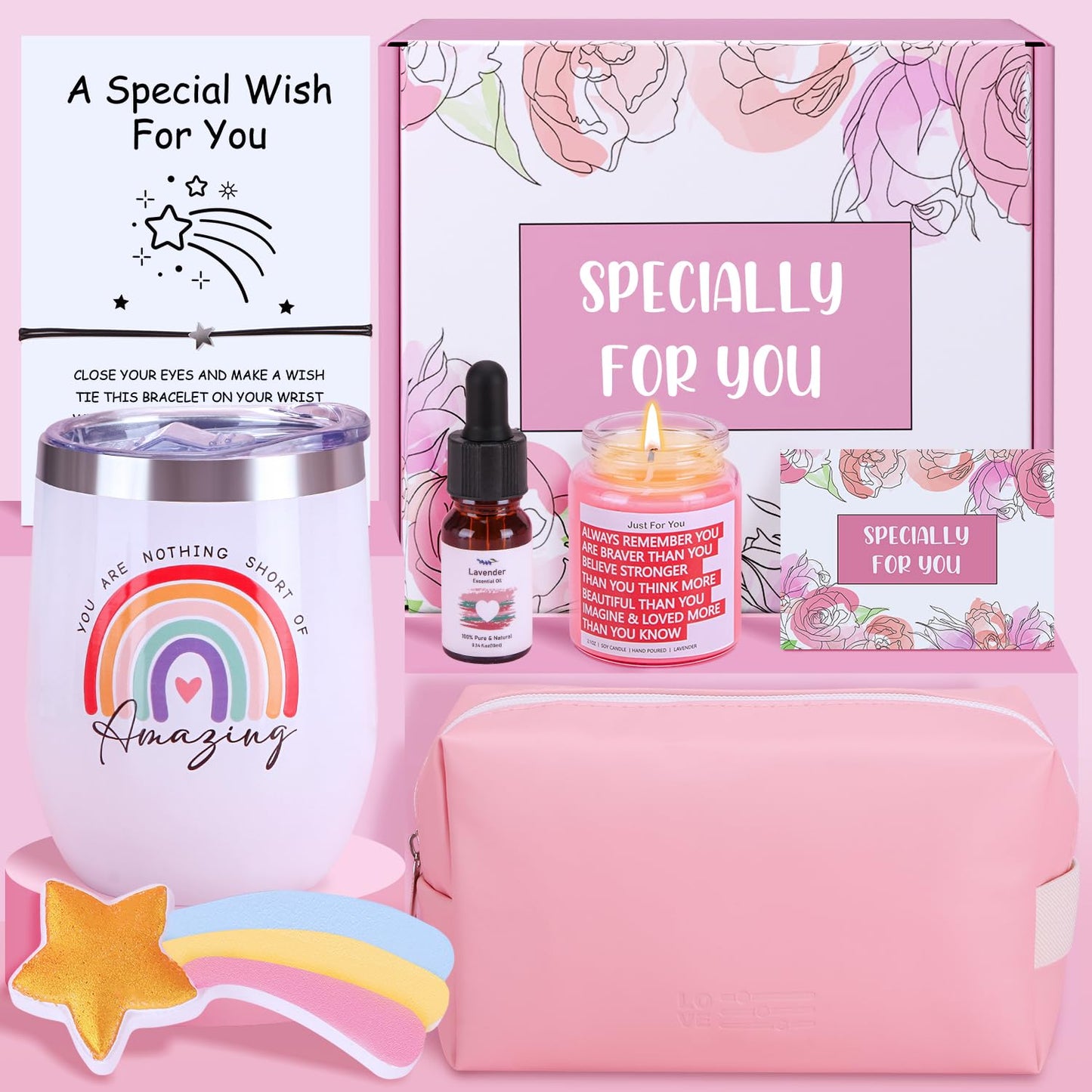 Birthday Pamper Gifts for Women Sister, Personalised Sister Pamper Set Pamper Hampers Kit Self Care Package for Sister, Relaxing Bath Sets Friendship Gifts Ideas for Women Best Friends Sister Bestie