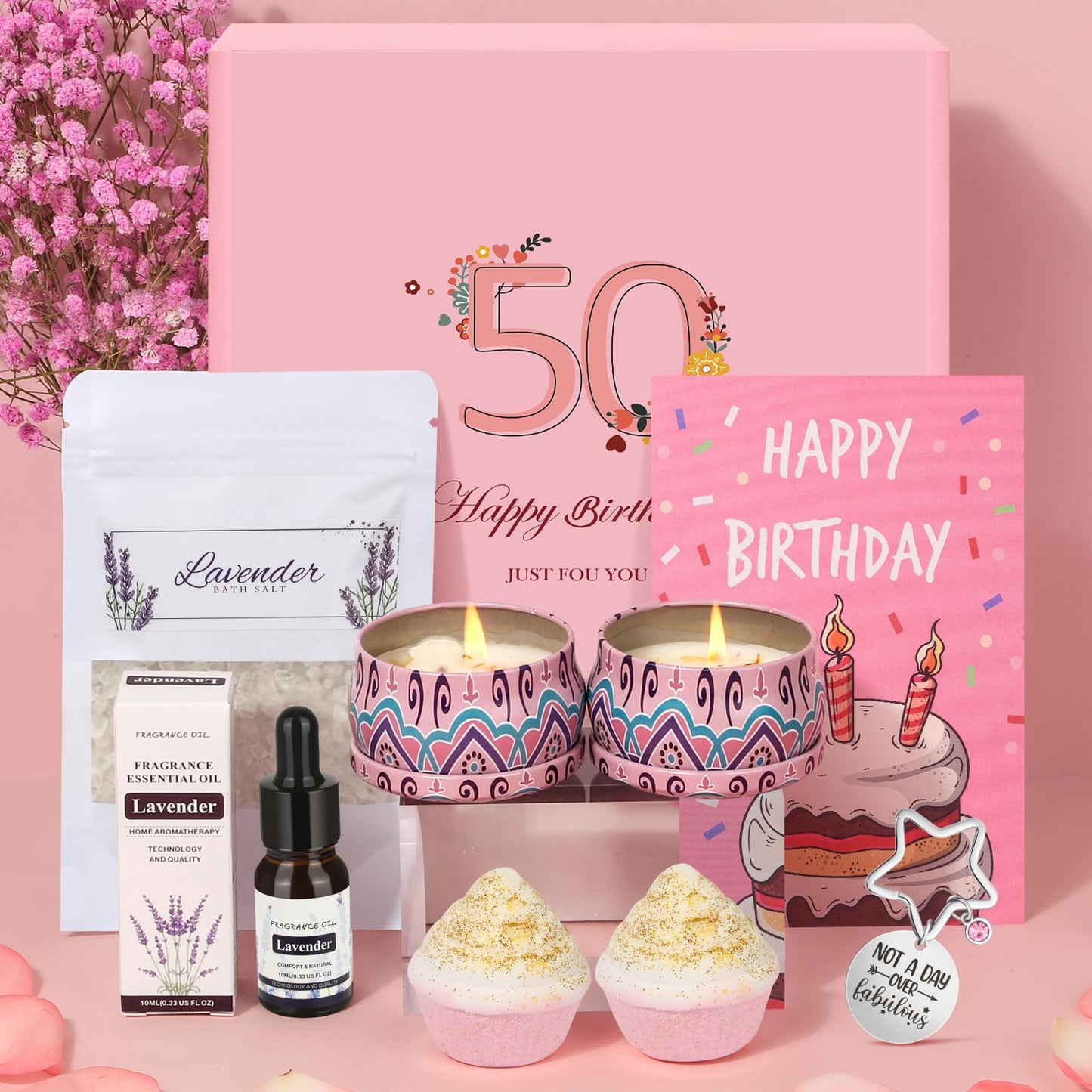 Birthday Pamper Gifts for Women Best Friends, Unique Hampers Self Care Package Spa Set for Mum, Sisters, Female Presents Basket Ladies Birthday Box Gift Ideas