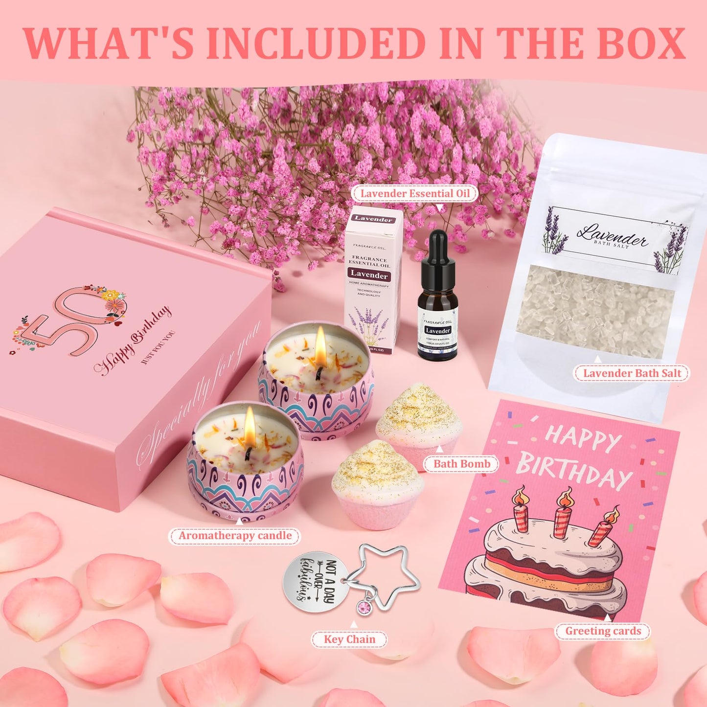 Birthday Pamper Gifts for Women Best Friends, Unique Hampers Self Care Package Spa Set for Mum, Sisters, Female Presents Basket Ladies Birthday Box Gift Ideas