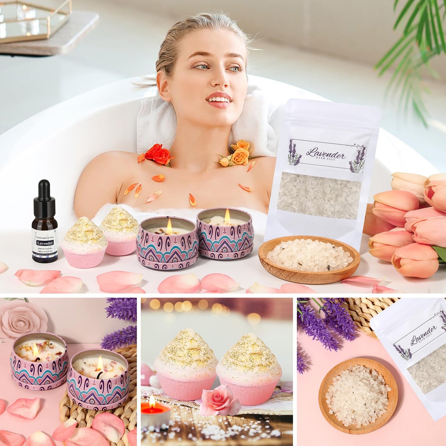 Birthday Pamper Gifts for Women Best Friends, Unique Hampers Self Care Package Spa Set for Mum, Sisters, Female Presents Basket Ladies Birthday Box Gift Ideas