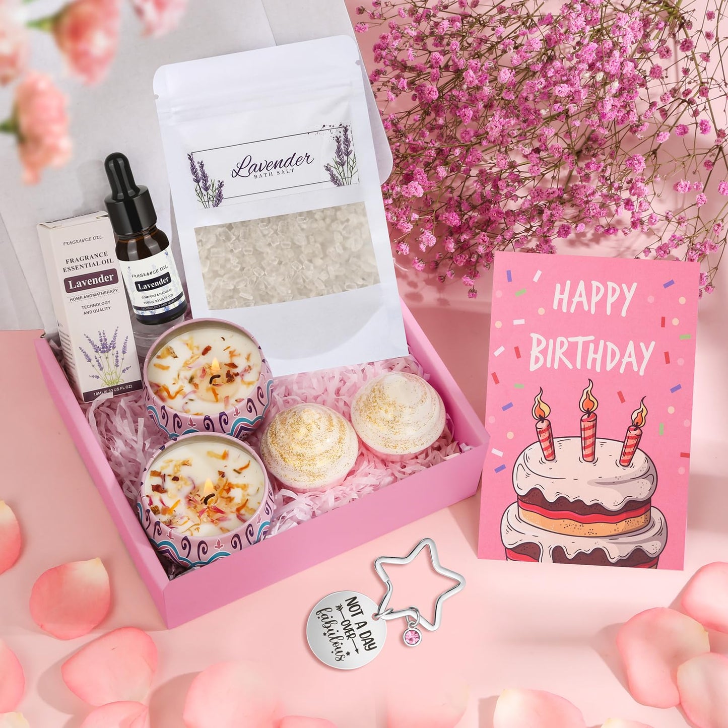 Birthday Pamper Gifts for Women Best Friends, Unique Hampers Self Care Package Spa Set for Mum, Sisters, Female Presents Basket Ladies Birthday Box Gift Ideas