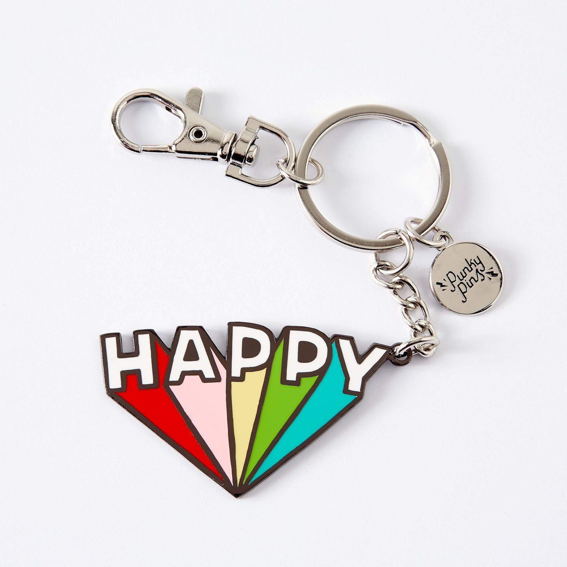 Happy Enamel Keyring Accessory