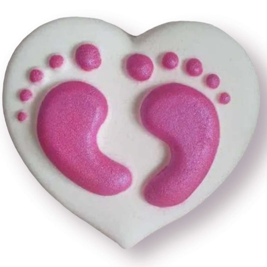 Pink Girl Baby Feet Bath Bomb