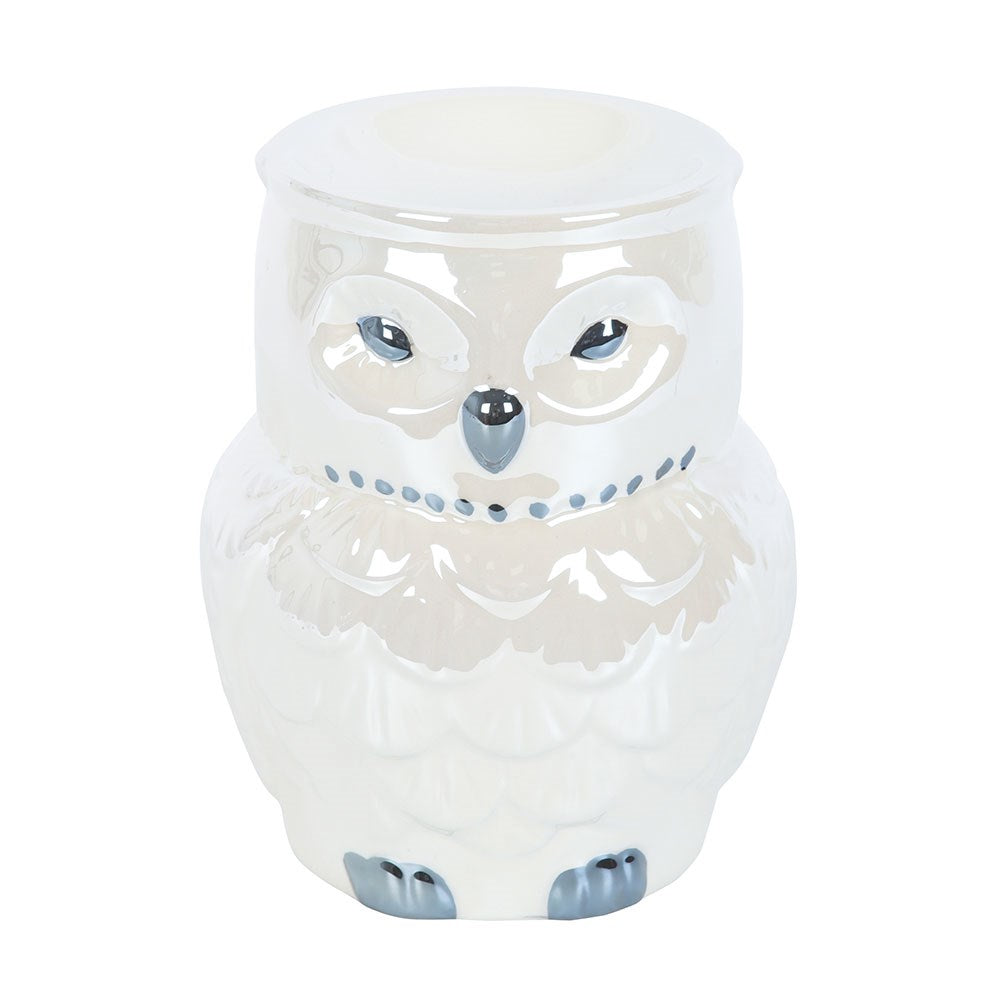 Owl Shaped Iridescent Oil Burner And Wax Warmer