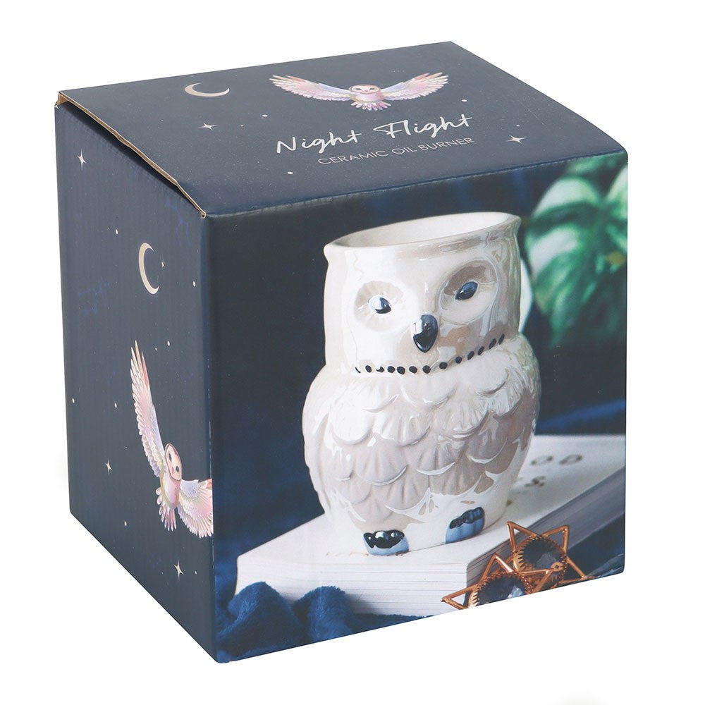 Owl Shaped Iridescent Oil Burner And Wax Warmer