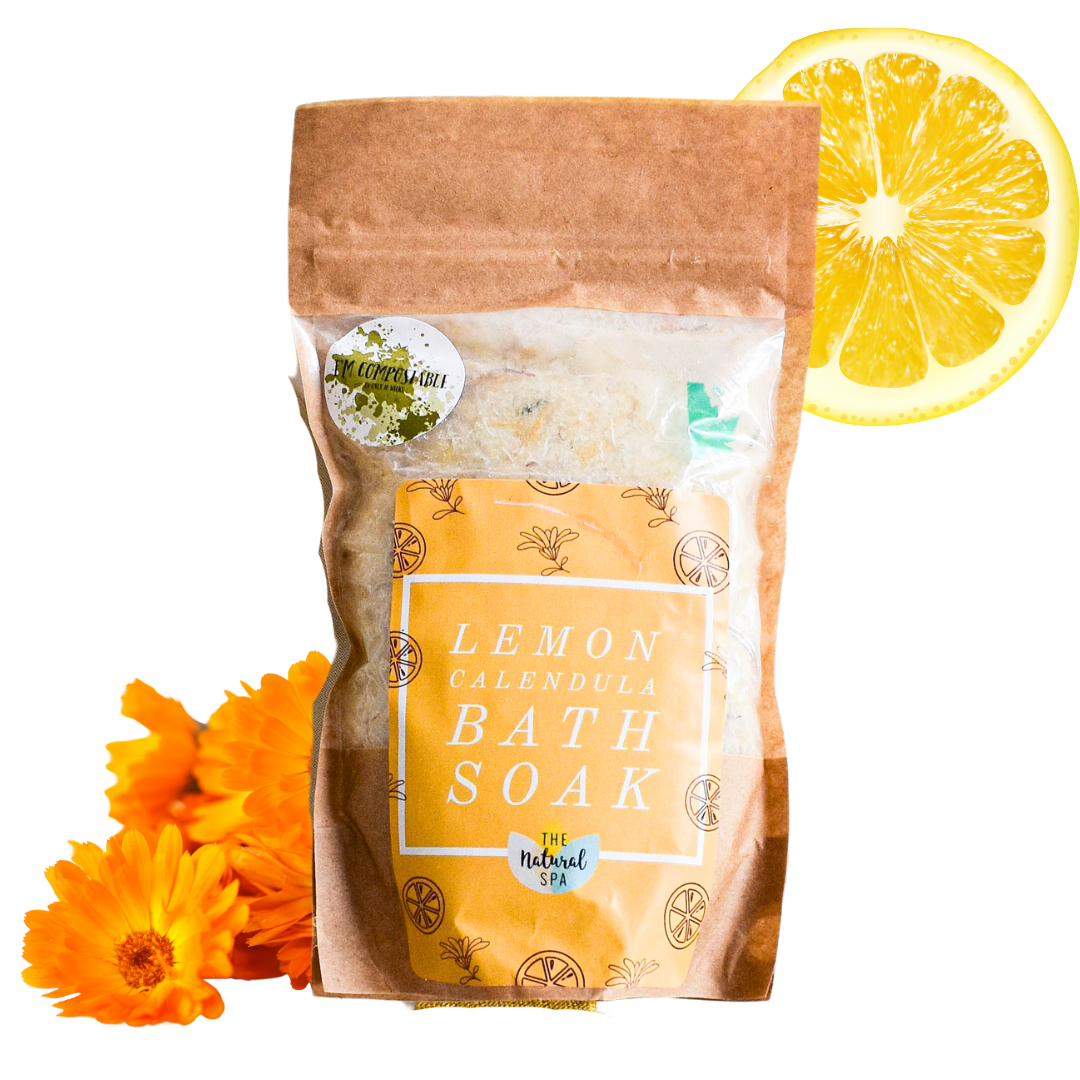 225g Lemon and Calendula Bath Soak - Compostable pouch