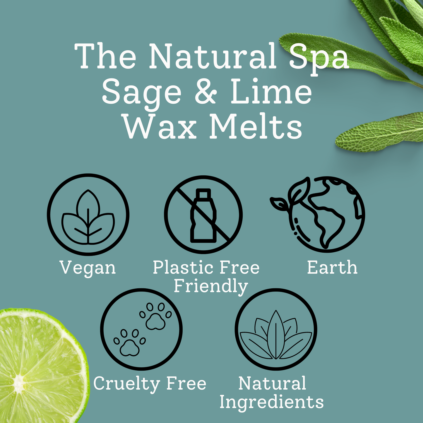 Sage & Lime Coconut Wax melts - Pack of 3