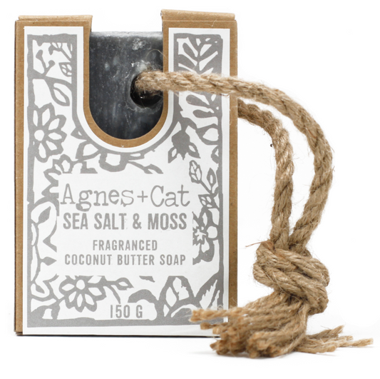 Sea Salt and Moss Soap on a Rope