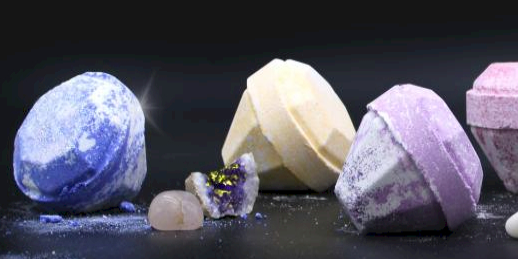 Gemstone Bath Bomb - Set of 4 Different Scents