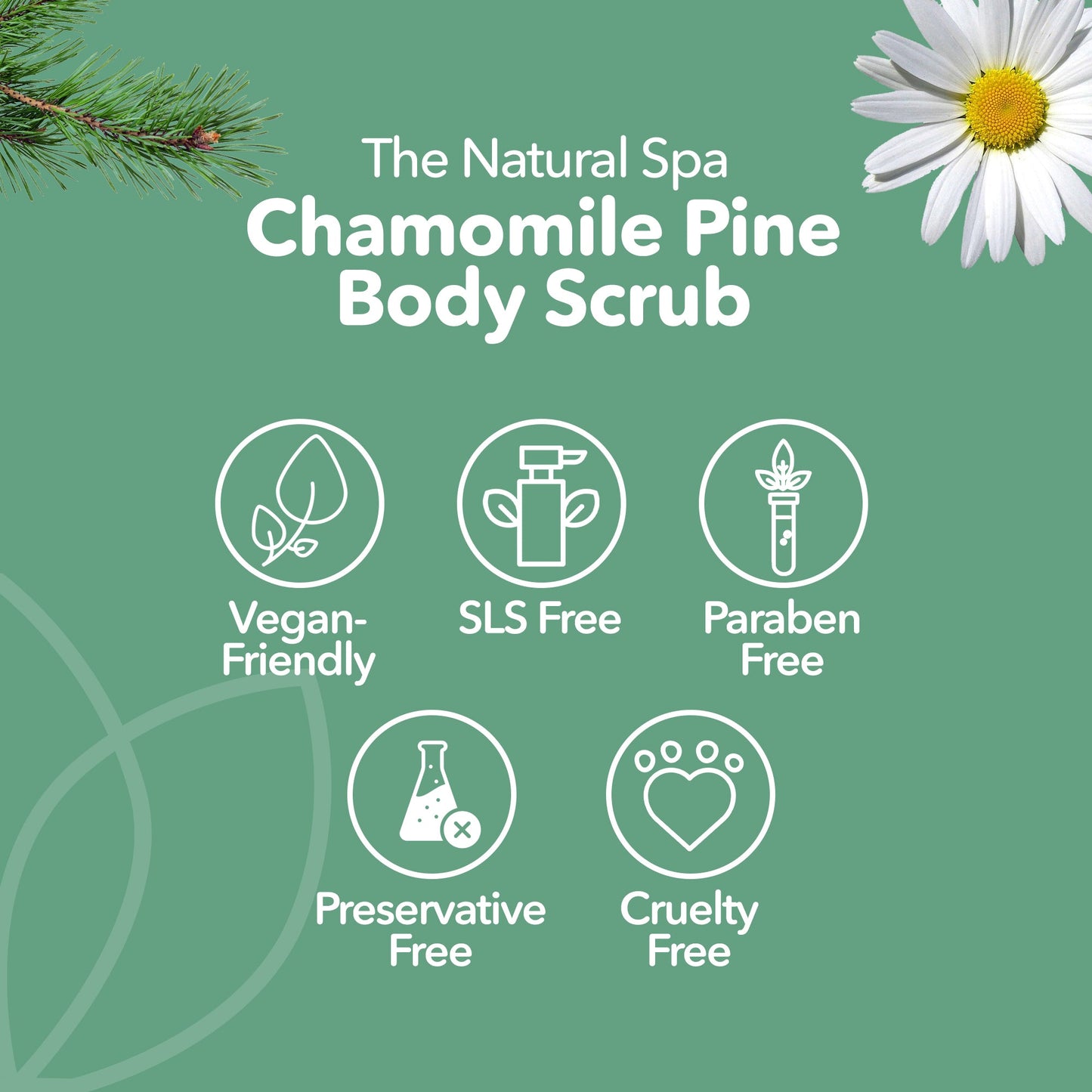 Chamomile Pine Body Scrub - 3 different size option