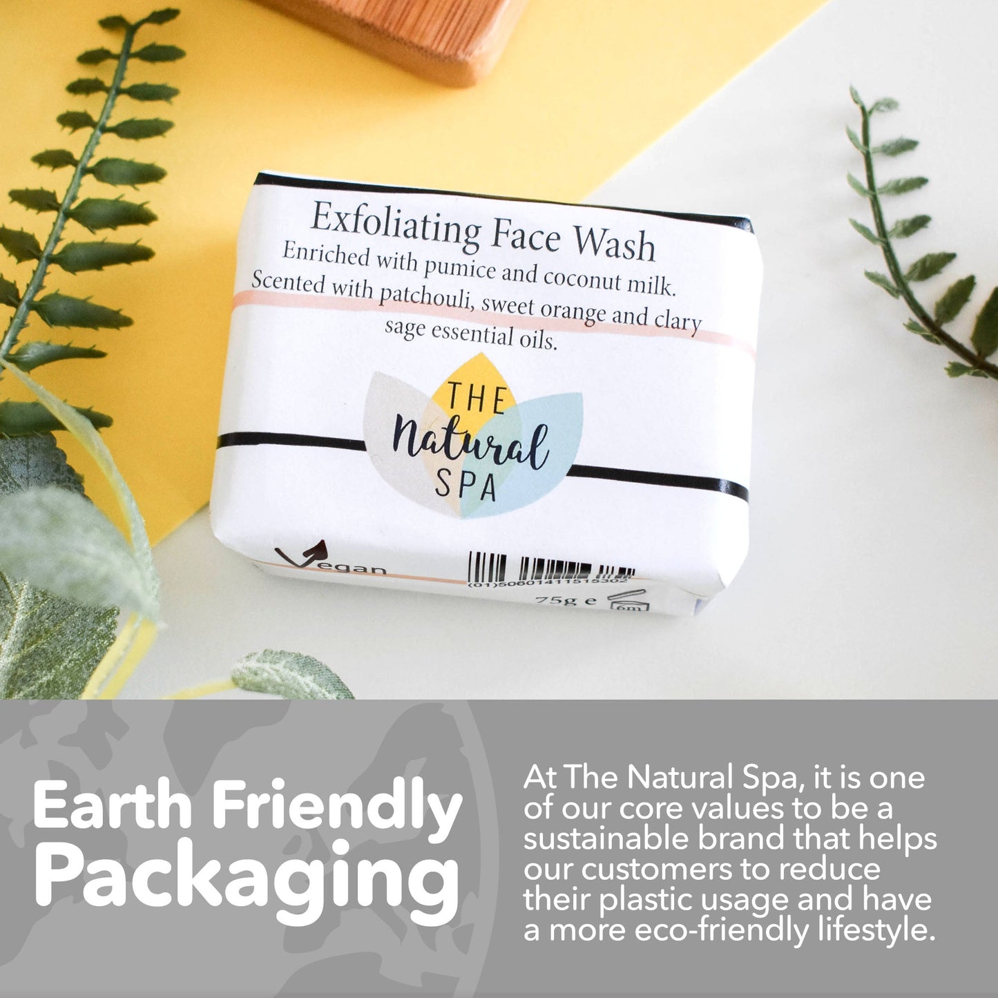 Exfoliating Face Wash Bar - Patchouli, Clary Sage , Sweet Orange