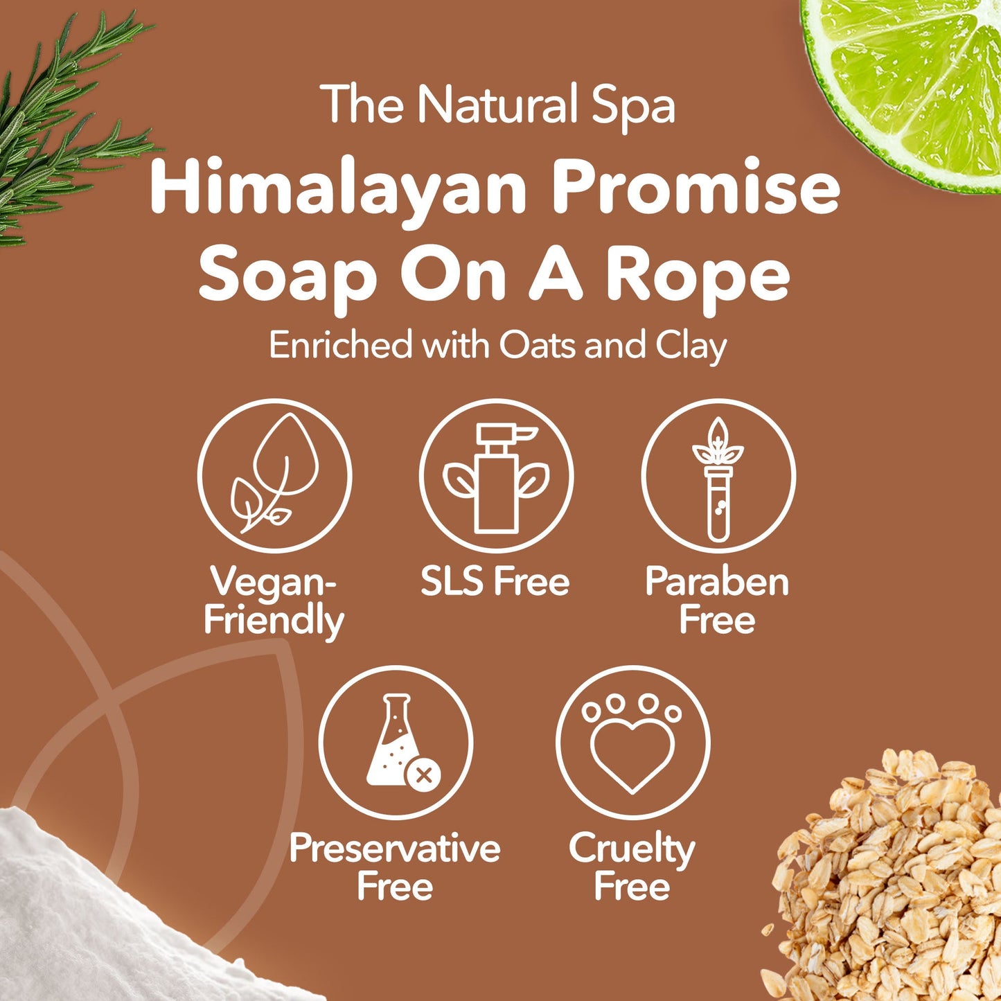 Himalayan promise Soap Bar - Rosemary Lime and Himalayan Pink Salt - 3 different styles