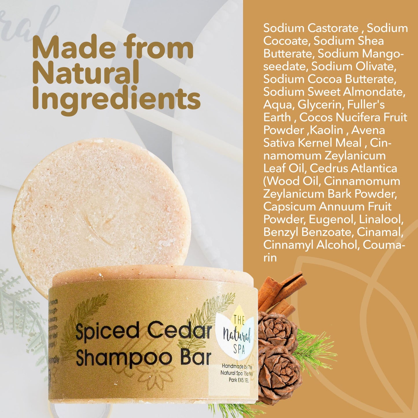 Spiced Cedar  Shampoo bar