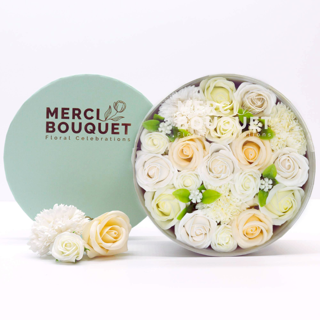 White Rose Soap Bouquet