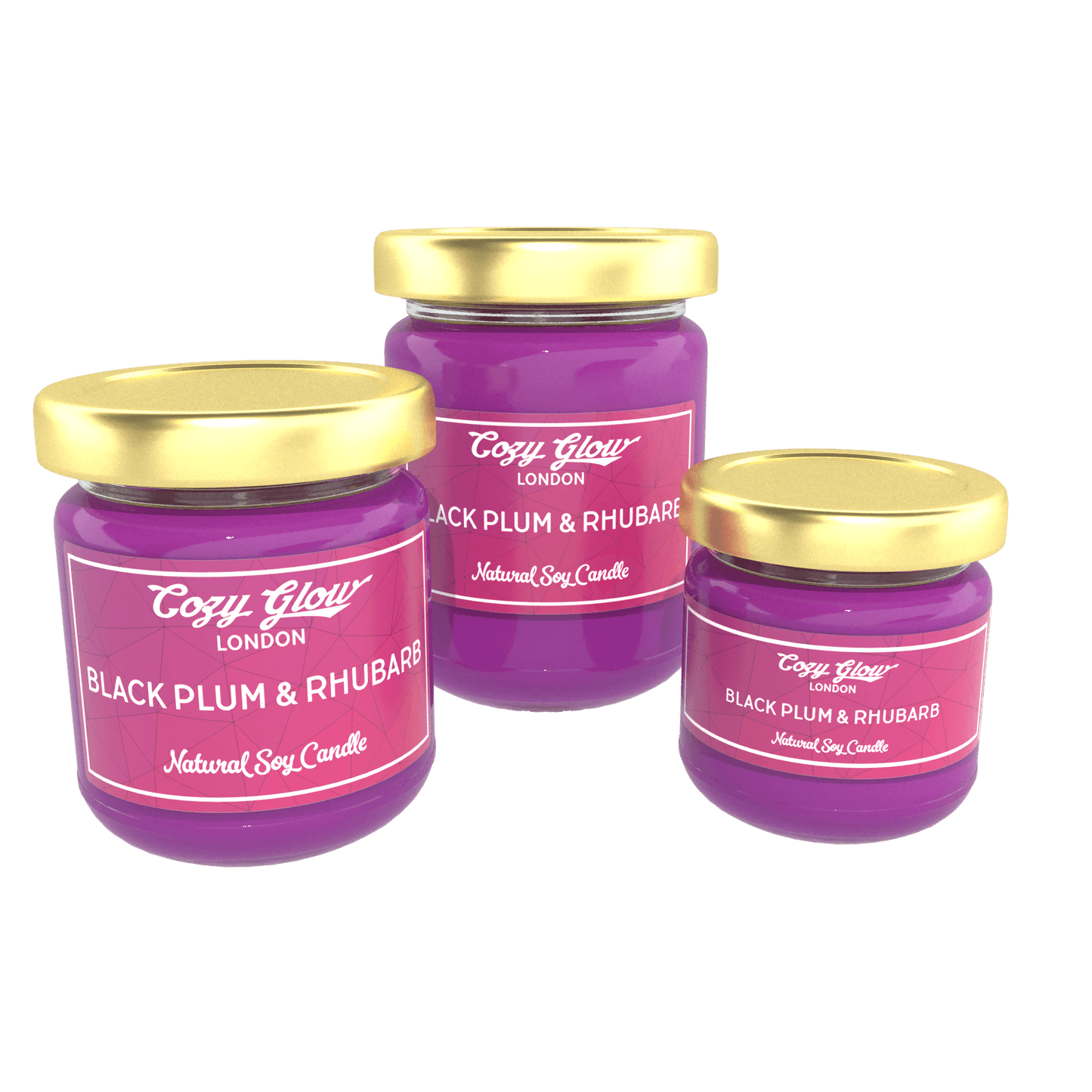 Cozy Glow Black Plum & Rhubarb Soy Candle