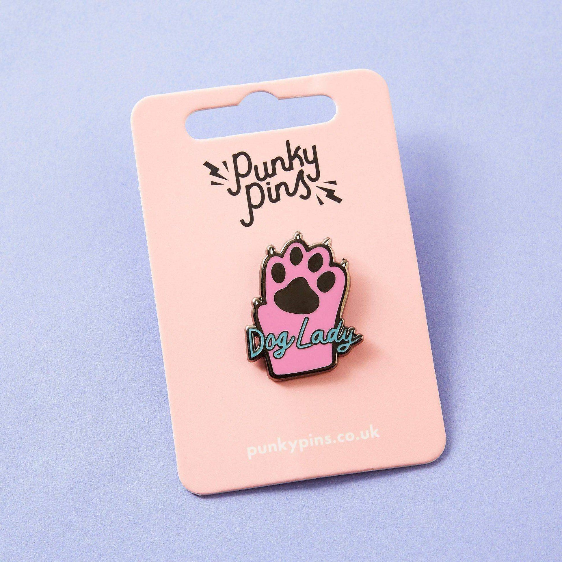 Dog Lady Enamel Pin