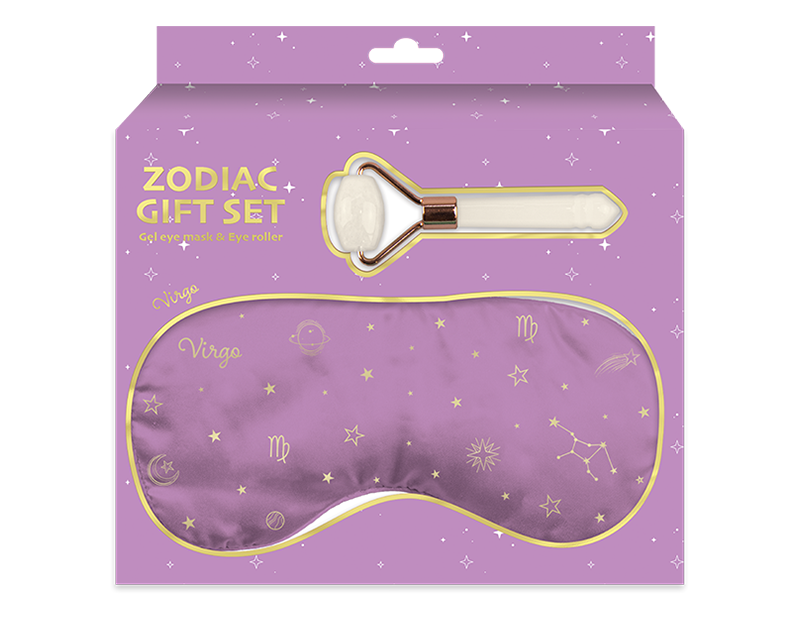 Zodiac Gel Eye Mask & Face Roller Gift Set