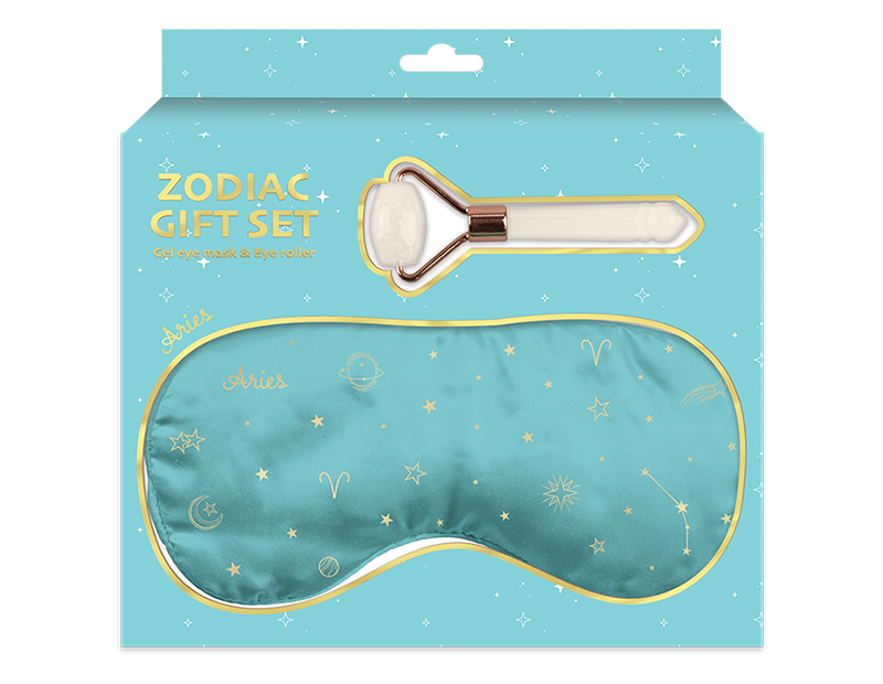 Zodiac Gel Eye Mask & Face Roller Gift Set