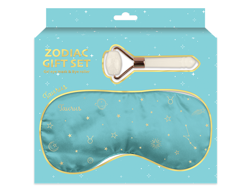 Zodiac Gel Eye Mask & Face Roller Gift Set