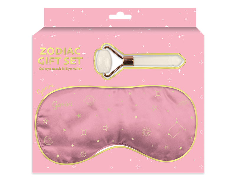 Zodiac Gel Eye Mask & Face Roller Gift Set