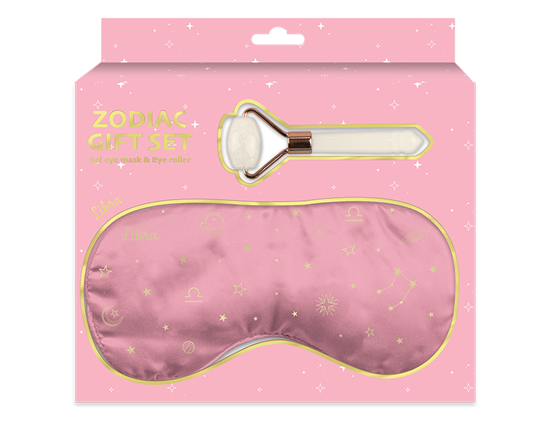 Zodiac Gel Eye Mask & Face Roller Gift Set