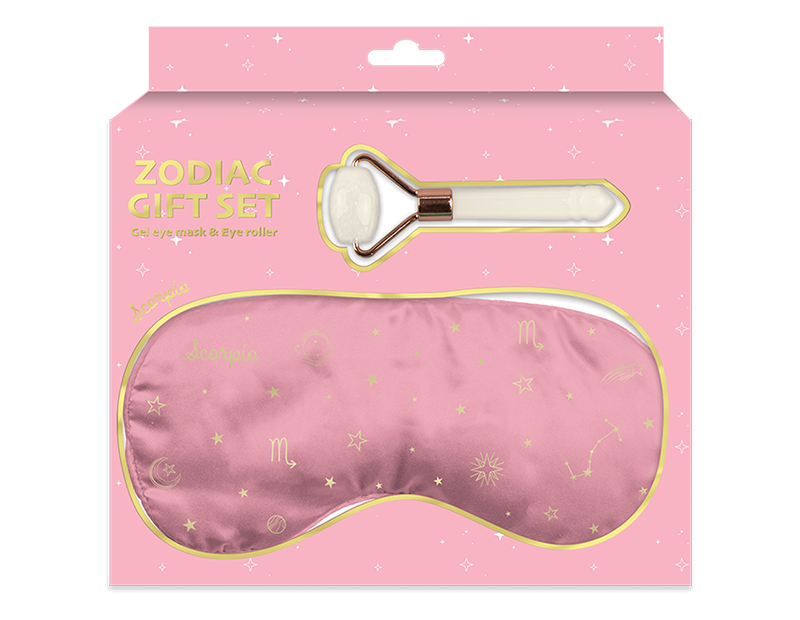 Zodiac Gel Eye Mask & Face Roller Gift Set