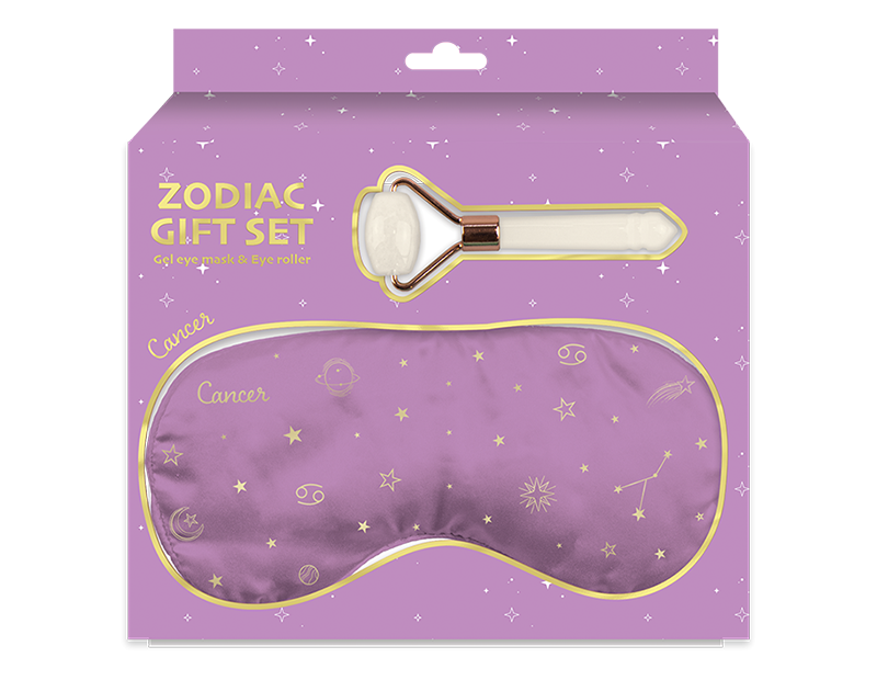 Zodiac Gel Eye Mask & Face Roller Gift Set