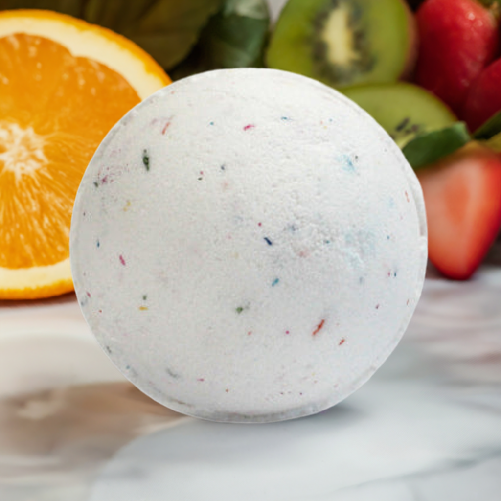 Tutti Fruiti Dessert Bath Bomb - White & Multi